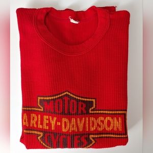 Harley-Davidson long sleeve waffle shirt, size large
